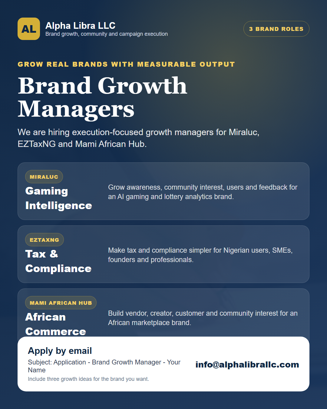 Brand growth managers flyer